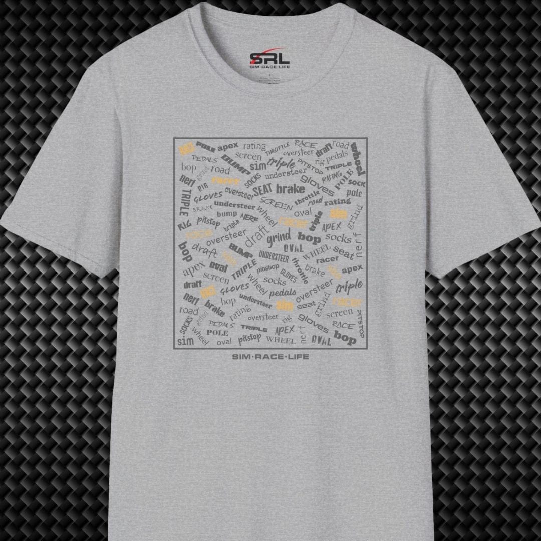 Sim Racing Words T-Shirt