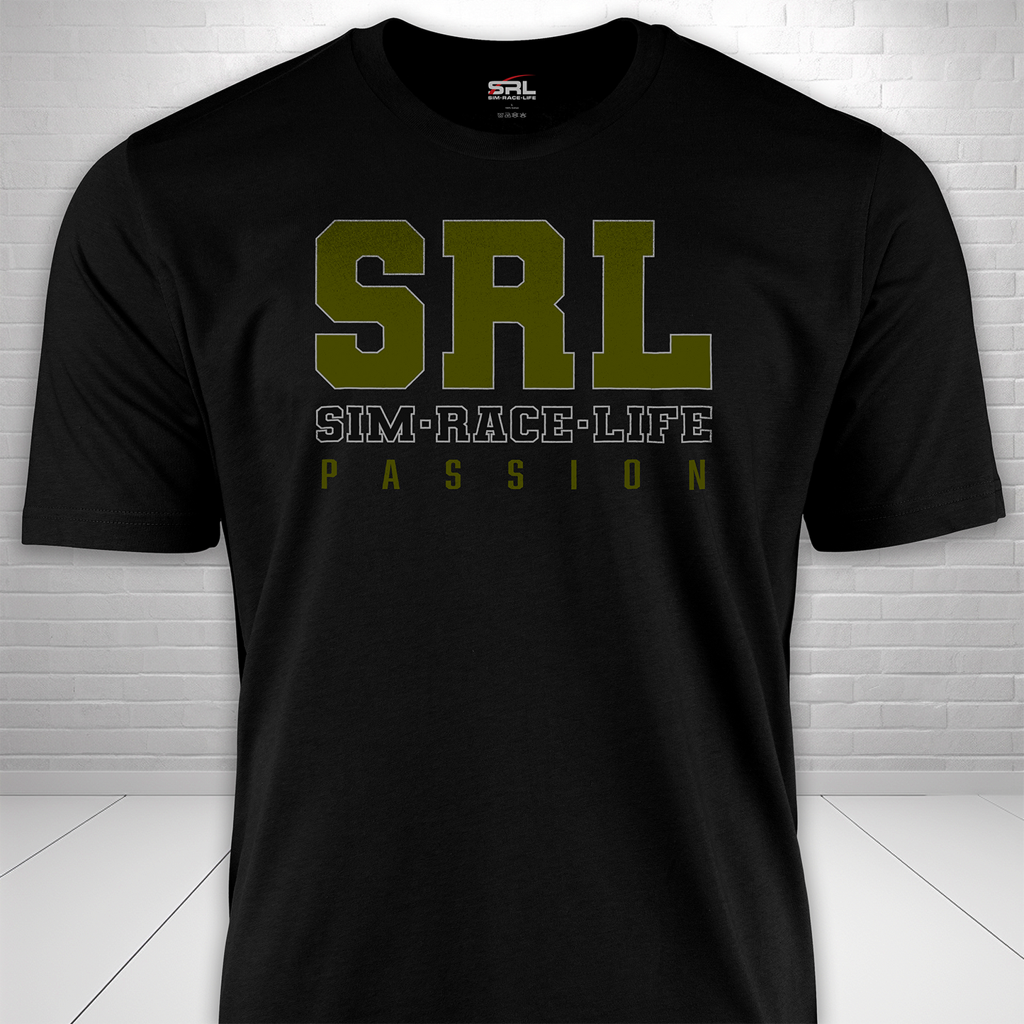 Sim Race Life Initials Olive T-Shirt