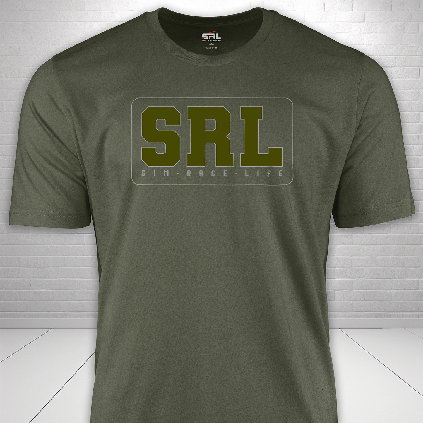 Sim Race Life Label Olive T-Shirt