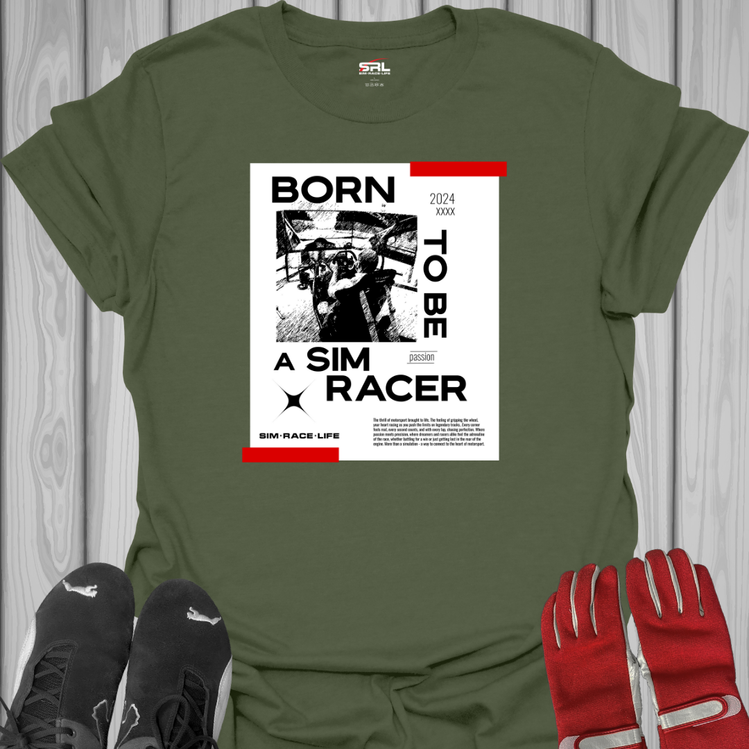 Born To Be A Sim Racer Cover T-Shirt