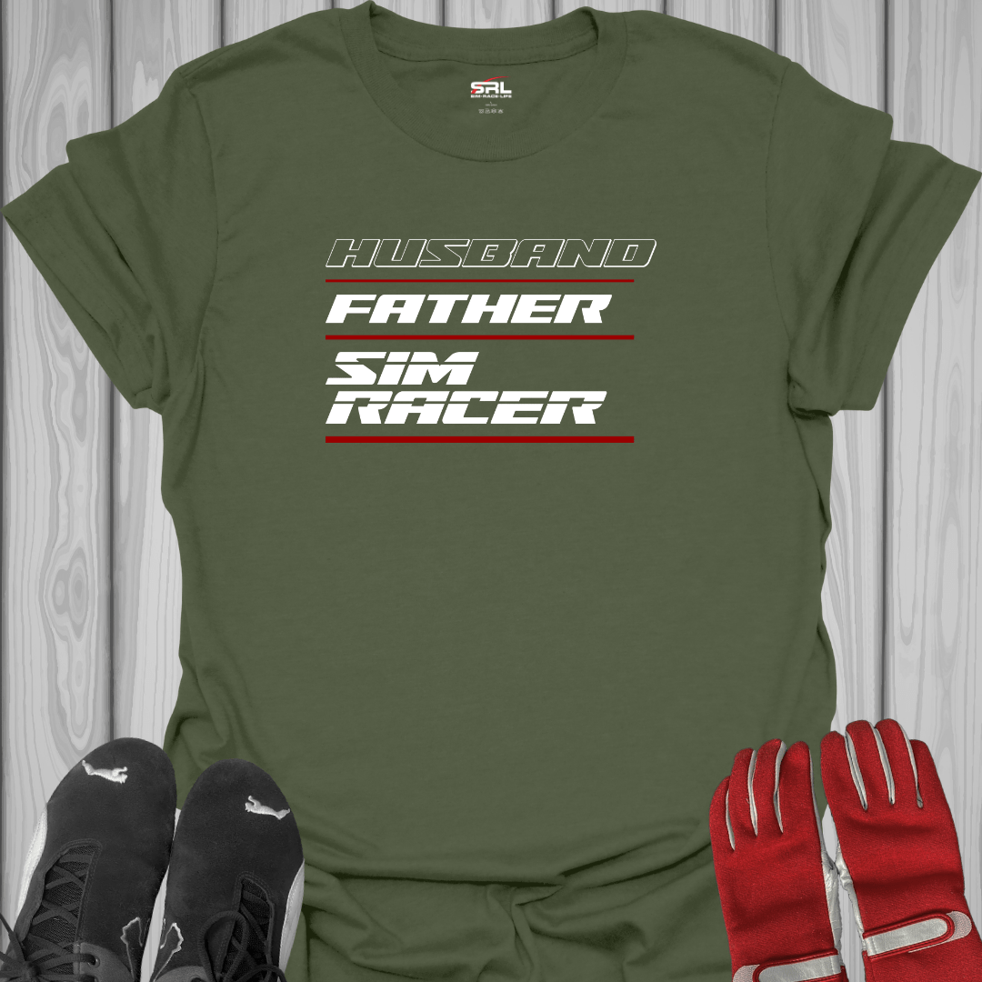 Husband, Father, Sim Racer - T-Shirt