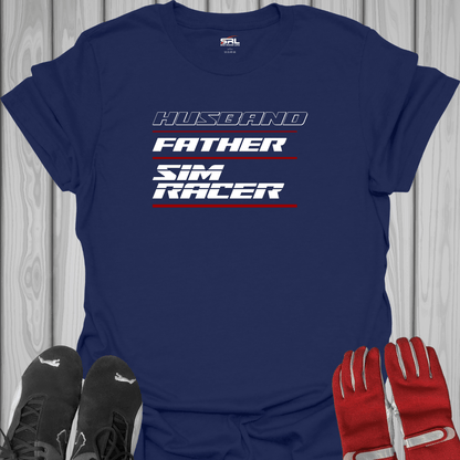 Husband, Father, Sim Racer - T-Shirt