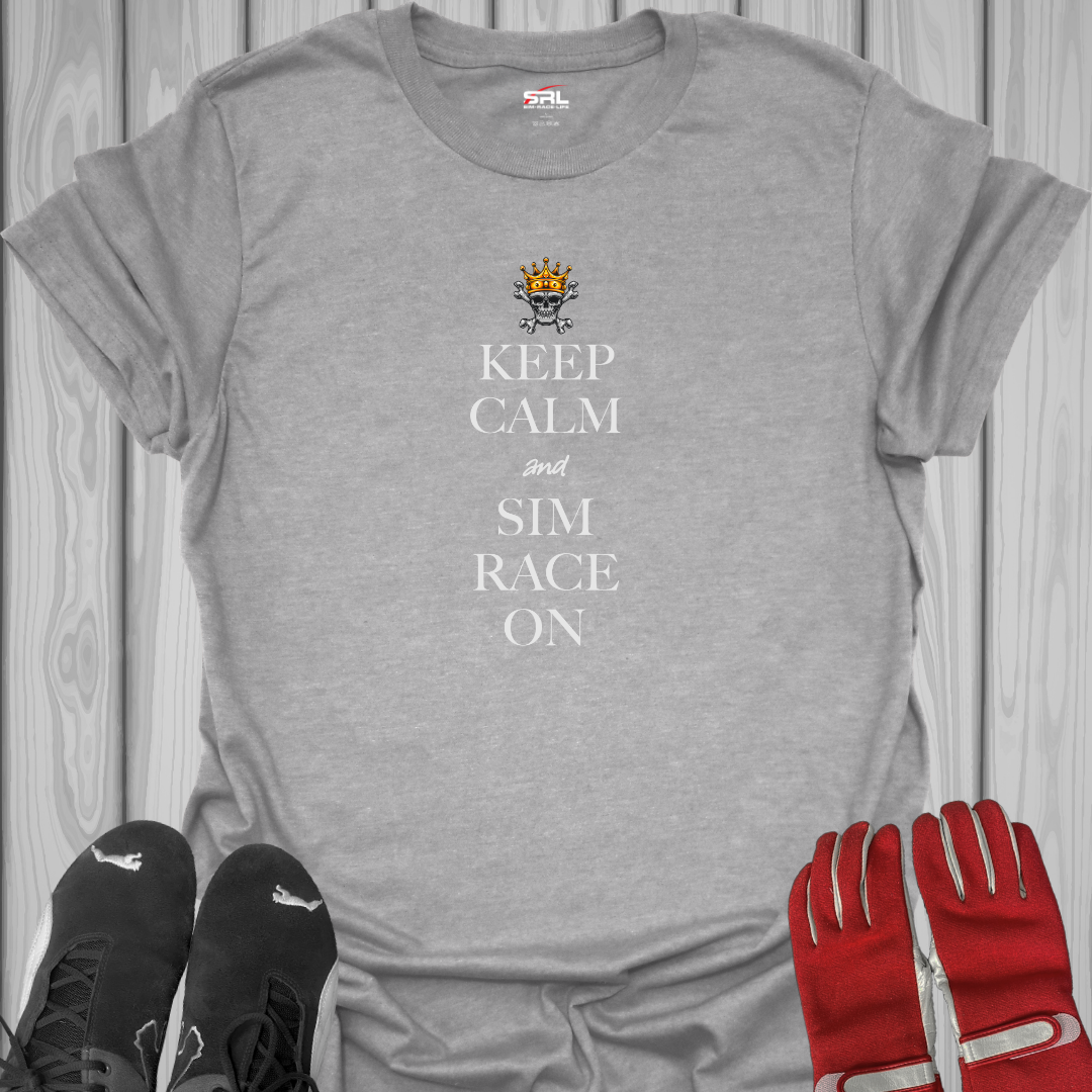 Keep Calm and Sim Race On - T-Shirt