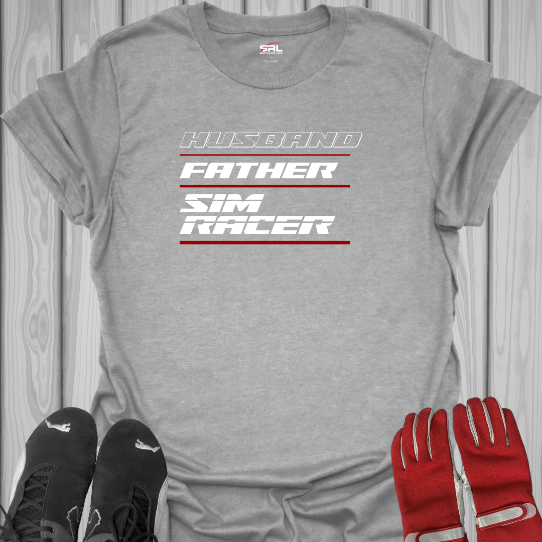 Husband, Father, Sim Racer - T-Shirt